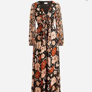 J. Crew Tie-front Lurex dress